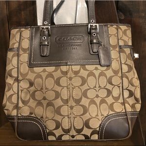 Brown coach handbag